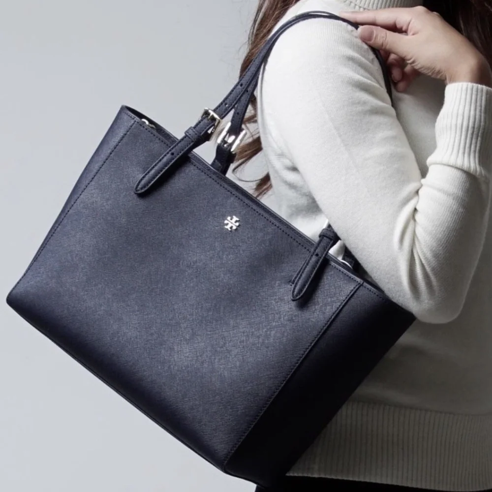 Tory Burch Elegant Purple Tote Bag